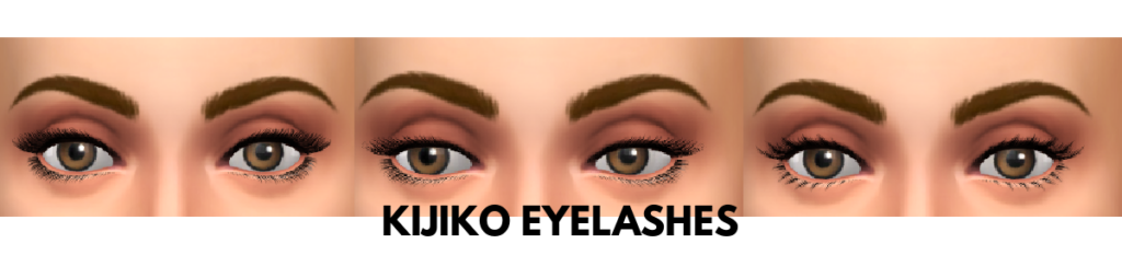 ojos de Sims con pestañas de Kijiko