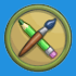 el ícono de la insignia de arte y manualidades para el escultismo en Los Sims 4 Estaciones