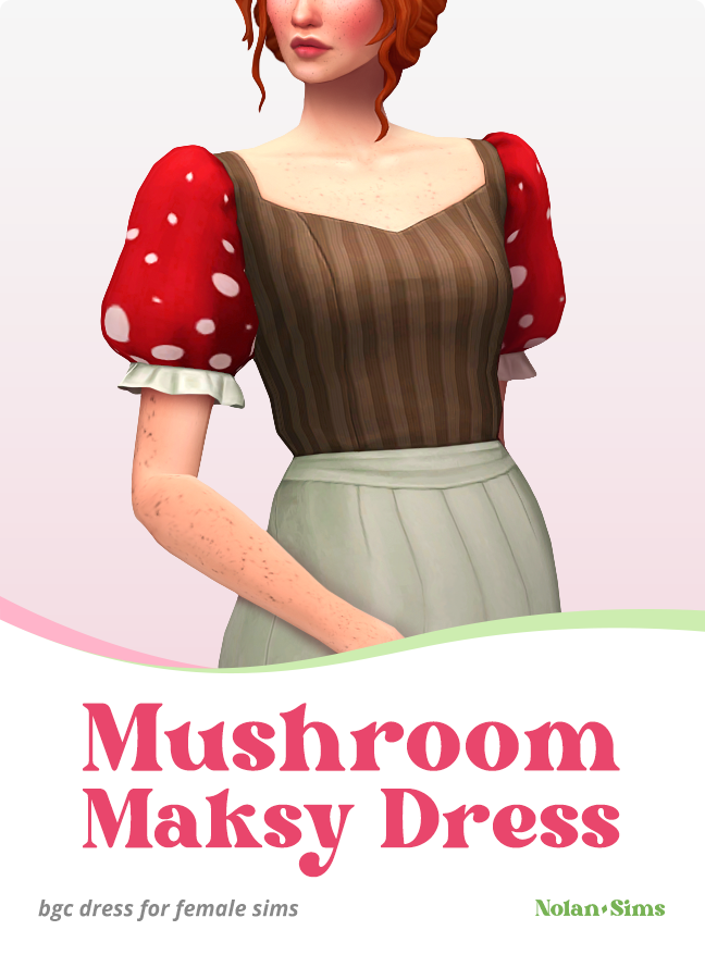 un vestido divertido con mangas abullonadas de hongos